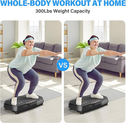 Vibration Plate Exercise Machine: TISSCARE Vibrating Plates for Weight Loss and Lymphatic Drainage, Whole Body Workout Sculpting Platform for Home Fitness Fat Burner for Women Men