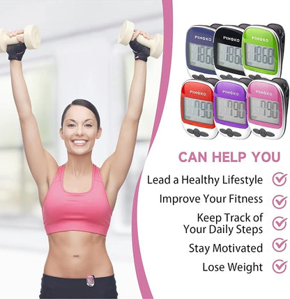 PINGKO Outdoor Multi-Function Portable Sport Pedometer Step/Distance/Calories/Counter