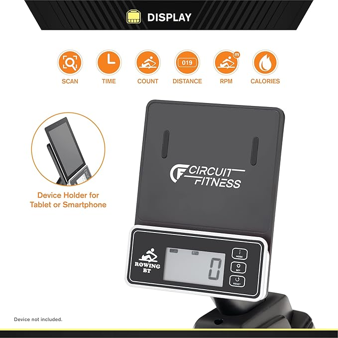 CIRCUIT FITNESS Circuit Fitness Deluxe Foldable Magnetic Rowing Machine