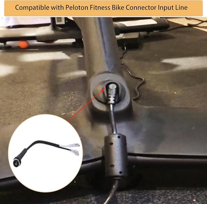 Power Plug Connector Replacement Part with Dust Cover, Compatible with Peloton Fitness Bike Connector Input Line. Not Compatible with Bike Plus