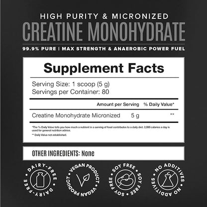 BIRDMAN Micronized Creatine Monohydrate Powder 80 Servings (5 Grams 0.8lb