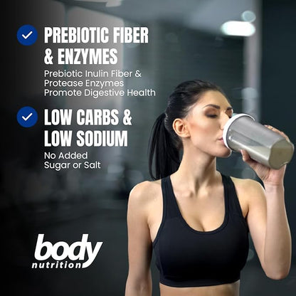 Body Nutrition Trutein High Protein Powder: 45% Whey, 45% Casein, 10% Egg White, Gluten-Free, Low Sodium, Grass Fed Whey Protein Powder, Gym Supplement & Breakfast Shake, Peanut Butter Marshmallow 2lb