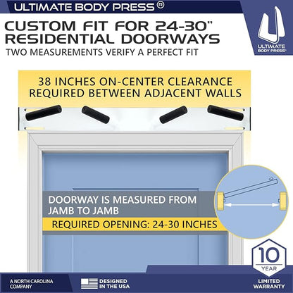 Ultimate Body Press Wall Mounted Doorway Pull Up Bar