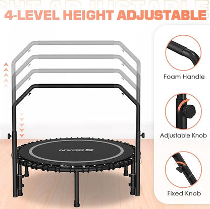 BCAN 450/550 LBS Foldable Mini Trampoline 40"/48"/50" Fitness