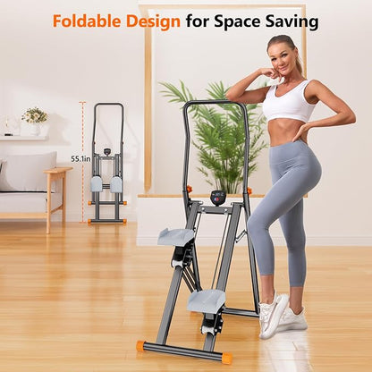 Stair Stepper Resistance Adjustable Vertical Climber Machine Ab Glute and Leg Home Cardio Exerciser