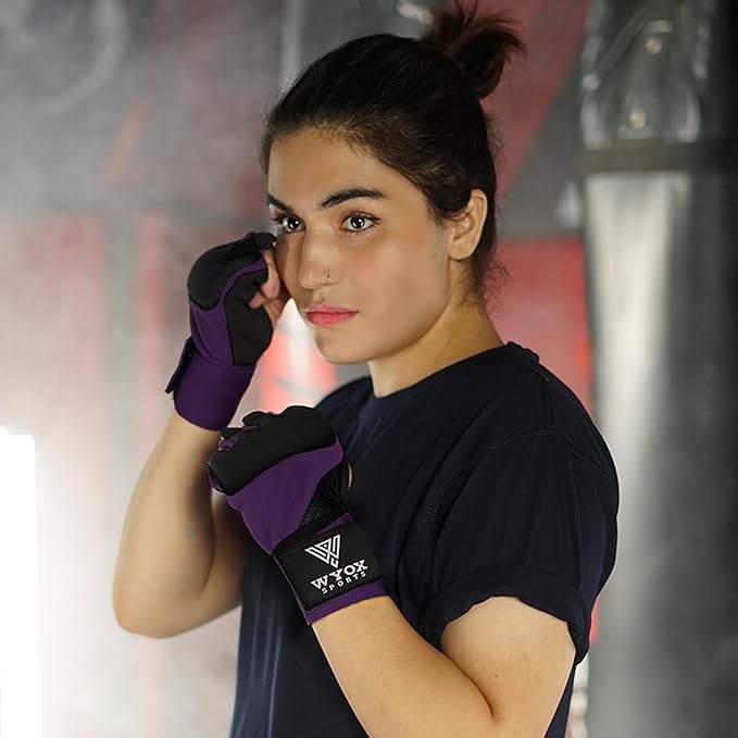 WYOX Gel Boxing Hand Wraps Inner Gloves for Men & Women, 80cm Quick Wrist Straps, Padded Knuckle Protection for Muay Thai Kickboxing, Hand Wraps for Boxing & Martial Arts
