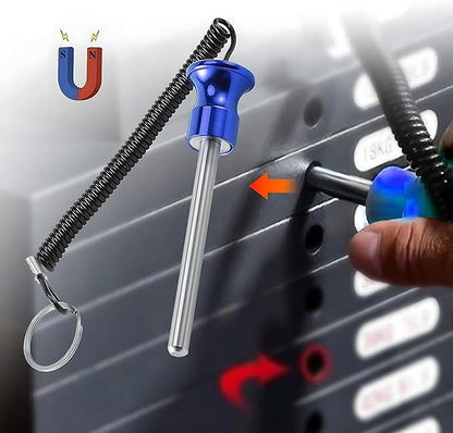 Weight Stack Pin,Universal Magnetic Weight Pin with Pull Rope Strength Training Equipment for Commercial Gym or Home Gym | Pin Insert | Heavy Duty | Health Club Grade Steel Gym Accessories