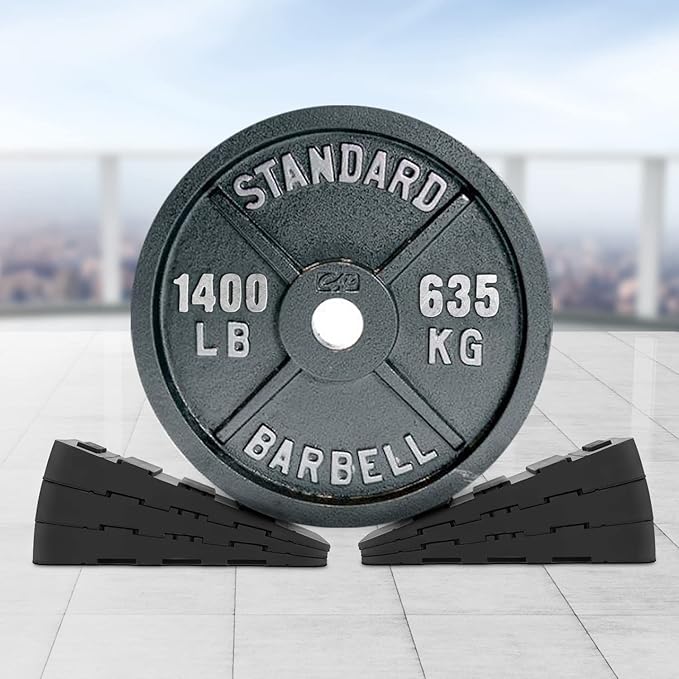 Squat Wedge Block 6PCS Adjustable Non-slip Rubber Squat Ramp