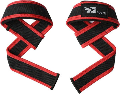 TelliSports Padded Wrist Straps Anti Slip Cotton Gym