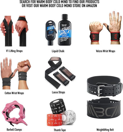 WARM BODY COLD MIND Premium Liquid Chalk for Weight Lifting - Hand Grip for Cross Training, Climbing, Gymnastics, Weightlifting, Powerlifting, Deadlift, Pole Dancing, Sport Gym, Fitness