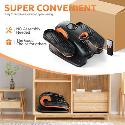 Under Desk Elliptical Machine, Ellipse Exerciser as Seen on TV for Seniors with Remote Control & 12 Adjustable Speeds, Elliptical Machine for Home
