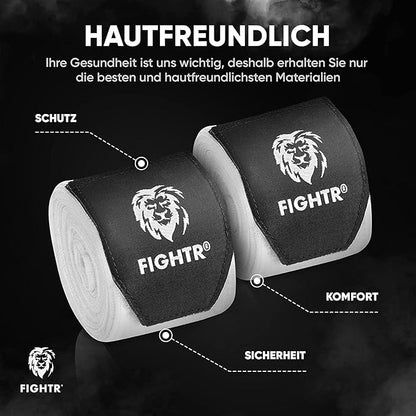 FIGHTR® Boxing Handwraps 160 inches semi-Elastic Hand Wraps with Thumb Loop for Boxing, MMA, Muay Thai & Martial Arts