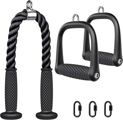 Kipika Tricep Pull Down Attachment, Cable Machine Accessories for Home Gym, Cable Machine Attachments Pulley System Gym, LAT Pull Down Attachment Weight Fitness