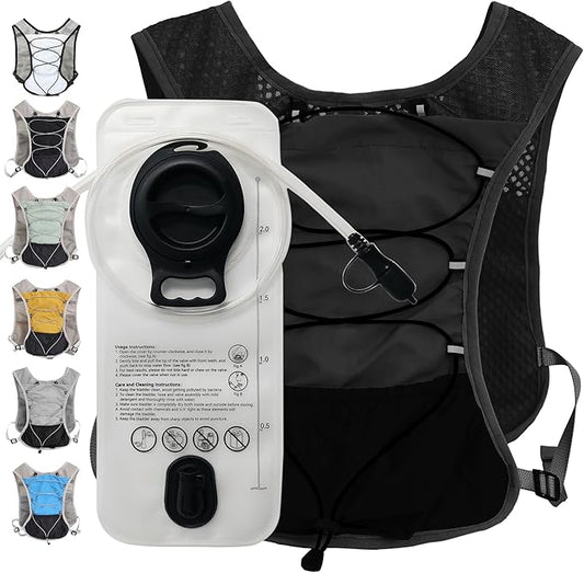 Hydration Running Vest Ultra-Lightweight for Women Men [2025 Upgraded], Breathable All-Weather Water Vest Hiking Backpack, Adjustable Water Backpack for Hiking, Cycling, Trail Marathon Race