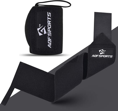 Wrist Wraps for Weightlifting - USPA & IPL Approved 18" Gym Wrist Support with Thumb Loop - Heavy Duty Lifting Wrist Straps for Fitness, Workout, Powerlifting, & Bodybuilding (Pair)