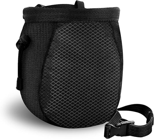 Climbing Chalk Bag - Adjustable Black Chalk Bag for Rock Climbing Equipment