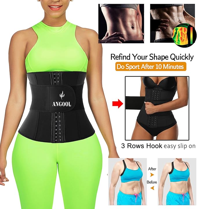 Neoprene Waist Trainer for Women, Corset Sauna Sweat Workout Waist Trimmer Belt