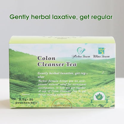 Colon Cleanser Tea, Herbal Laxative Tea, Relieve Constipation and Body Detox, Supports Healthy Gut and Digestion, 20 Tea Bags