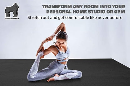 Gorilla Mats Premium Large Yoga Mat – 6' 4' x 8mm Extra