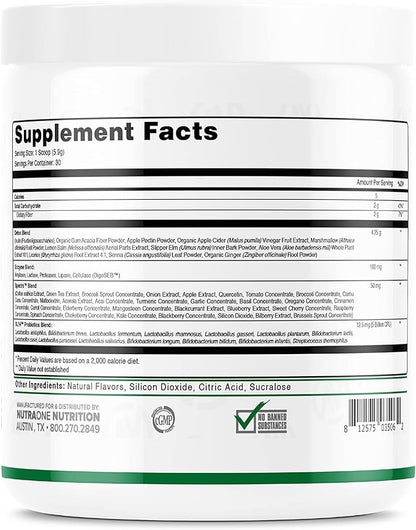 DetoxOne Daily Gut Health Powder for Weight Loss | Daily Detox Cleanse Supports Normal/Health Digestive Function*| Promotes Detoxification*, Boost Energy & Improves Nutrient Absorption*