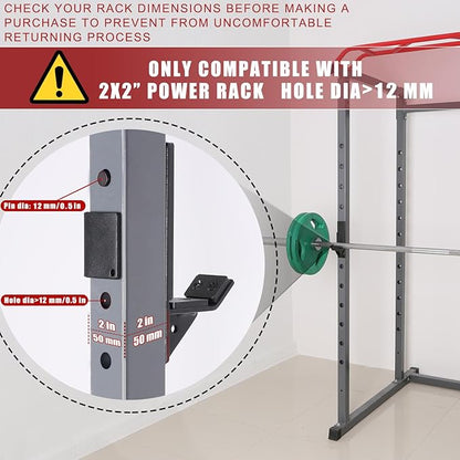SYL Fitness J-Hooks for Squat/Power Rack - Available 2"x2" and 3"x3", Heavy