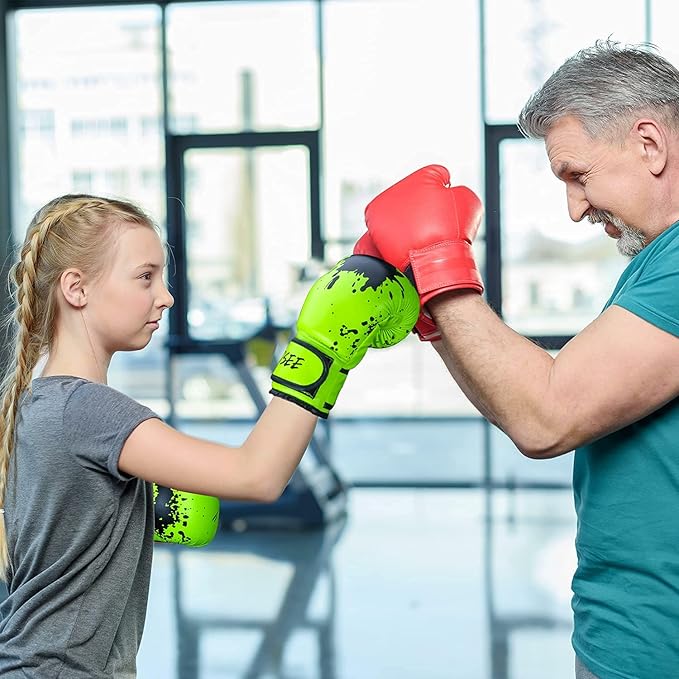 Kids Boxing Glove 6oz 8oz, Youth, Boys and Girls Training Sparring Gloves for Punching Bag, Kickboxing, Muay Thai, MMA, Gift for Age 6-15 Years