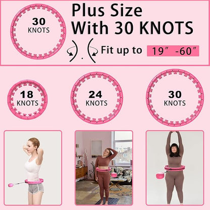 KABCON Infinity Weighted Exercise Hoop Plus Size Loss,65/62/60 Inch 2 in 1,with Weight