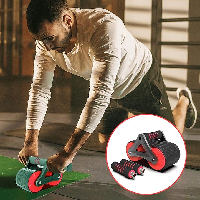 Automatic Rebound Abdominal Wheel，Workout Equipment for Abs