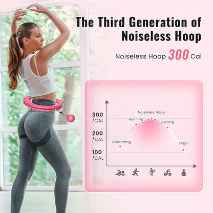 65inch 32 Knots Plus Size Quiet Weighted Hula 2 in 1 Waist