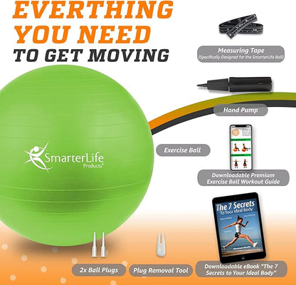 SmarterLife Workout Exercise Ball for Fitness