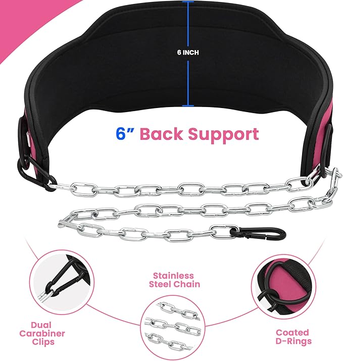 RDX Dip Belt for Weight Lifting 36 Inch 6” Padded