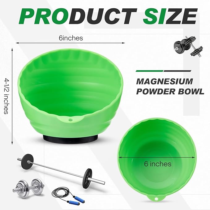 Gym Chalk Bowl Container Magnetic Chalk Holder Weightlifting Workout Gym Multi Position Chalk Bowl Accessory