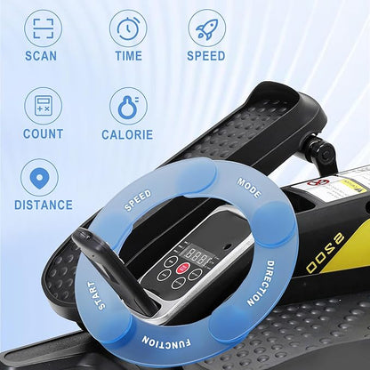 Under Desk Elliptical Elliptical Leg Exercisers for Seniors Quiet Portable Elliptical Machine Exerciser with Remote Control and 12 Adjustable speeds Pedal Exerciser