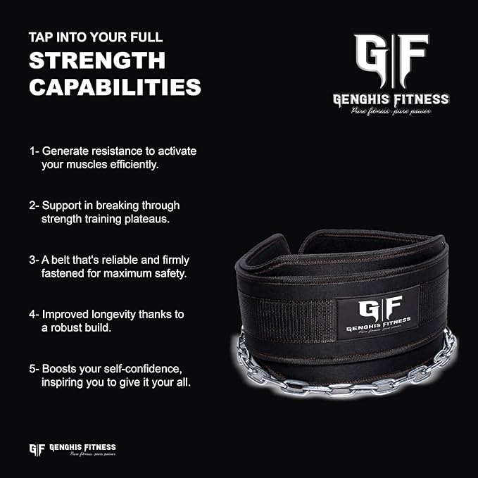 Dip Belt With Chain For Weightlifting