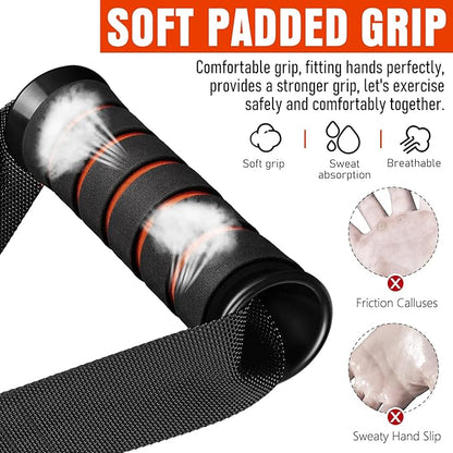 Heavy Duty Exercise Handles, Gym Handles for Cable Machine Attachment, Grip Gym Equipment, Resistance Bands, and Weight Lifting (Set of 2)