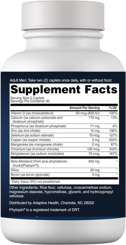 Support Supplement for Men's Health - Reduce Bathroom, Promote Sleep, Better Bladder Emptying & Healthy Prostate, Beta Sitosterol (120ct, 2 Bottle)