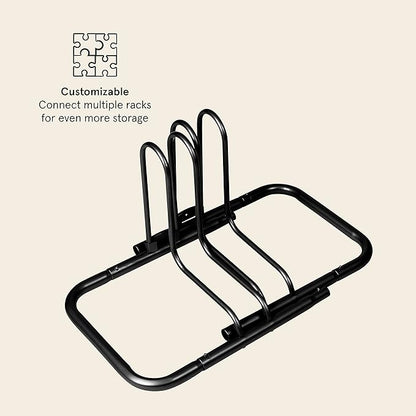 Retrospec Stash Rack 2, 4 & 5 Bike Floor Stand Bicycle Storage Organizer for Mountain Bike, Road Bike, Weather Resistant Fine Powder Steel Coating Fits Wheels up to 3"