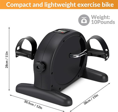 Padel Exerciser Mini Exercise Bike for Leg and Arm Cycling, Warm Up Exercise