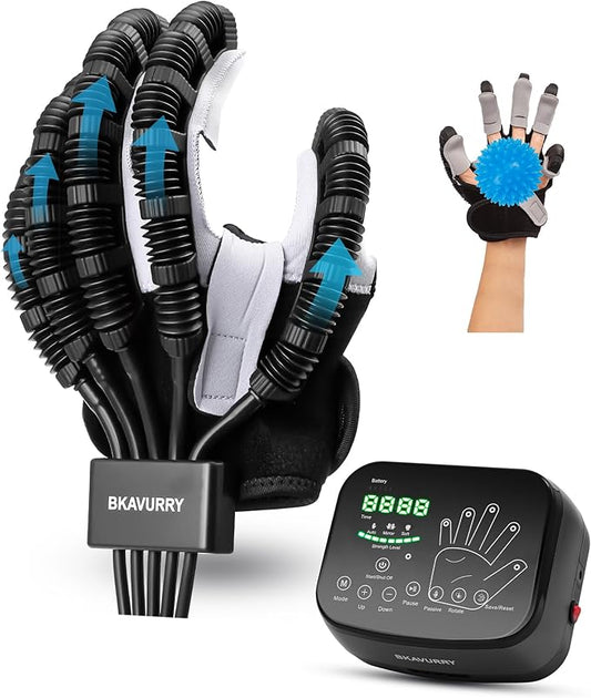 Rehabilitation Robot Gloves, Stroke Hand Therapy Equipment, Upgrade Heated Rehabilitation Gloves, Hand and Fingers Strength Training Device for Hemiplegia Stroke Arthritis Patients