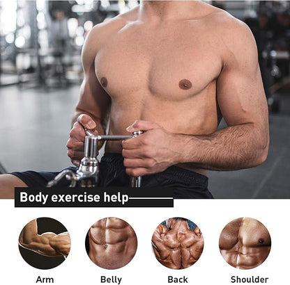 DIY Straight Bar, Bicep Pull With Soft Hand Grips - Weight Machine Accessories for Home Gym Workout