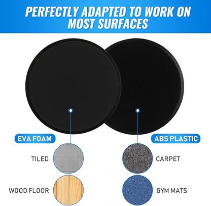 Wettarn 24 Pcs Core Sliders for Working Out