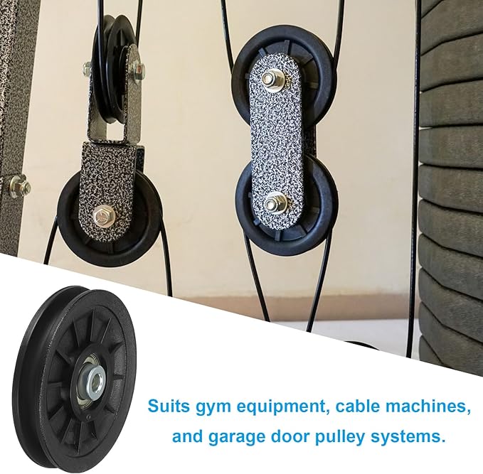 PATIKIL Universal Bearing Pulley, Wheel Nylon Bearing Pulley Wheel Lifting Replace