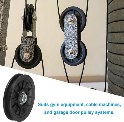PATIKIL Universal Bearing Pulley, Wheel Nylon Bearing Pulley Wheel Lifting Replace