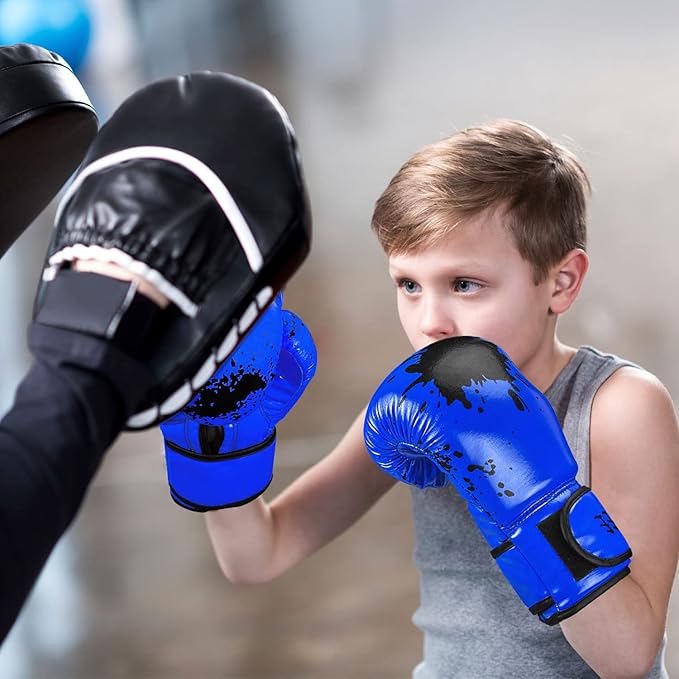 Kids Boxing Glove 6oz 8oz, Youth, Boys and Girls Training Sparring Gloves for Punching Bag, Kickboxing, Muay Thai, MMA, Gift for Age 6-15 Years