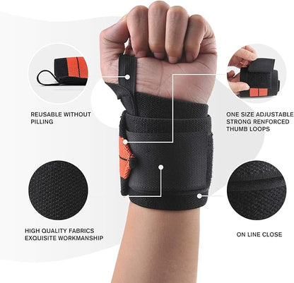 Wrist straps for weightlifting 17" Professional Quality Wrist (2PACK)