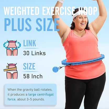 JKSHMYT Weighted Hula Circle Hoops for Adults Weight Loss 30 Detachable