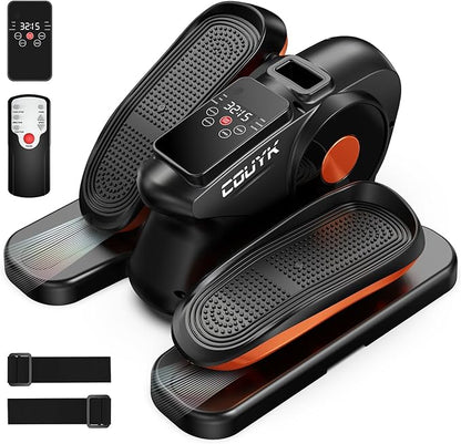 Under Desk Elliptical Machine,Electric Ellipse Leg Exerciser for Seniors Adults,Quite Portable with Display Monitor,Non-Slip Foot Straps and Remote Control and 12 Adjustable Speeds