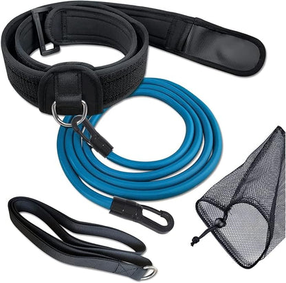 UCEDER Swim Tether Stationary Trainer, Resistance Belt with Bungee Cord, Pool Swim Training Harness for Exercise