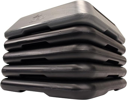 The Step Adjustable High Step Aerobic Platform 4 Risers,