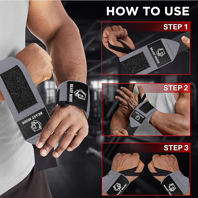 TECEUM Weightlifting 18" & 12" Wrist Wraps with Thumb Loop – Heavy Duty Wrist Workout Braces for Men and Women – Ideal for Powerlifting, Strength Training, Bodybuilding